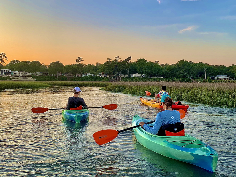A sunset kayak tour with J & L Kayaking is a perfect way to end the day.
